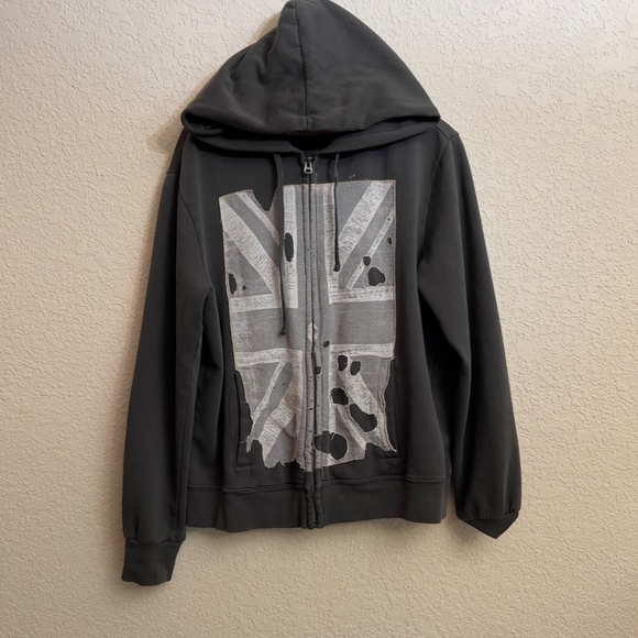 Denim & Supply Union Jack Hoodie, Men's LG, Gray color - Picture 4 of 12
